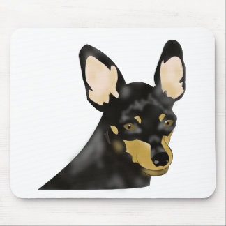 Painted Min Pin Mousepad