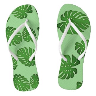 Painted Monstera - tropical green leaves