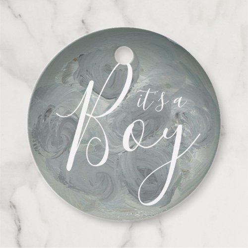 Painted Moon Baby Shower Favor Tags