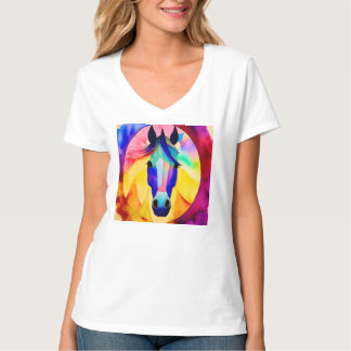 Painted Mosaic Southwest Horse Head T-Shirt