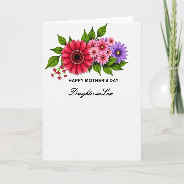 Painted Mothers Day Bouquet Card (Front)