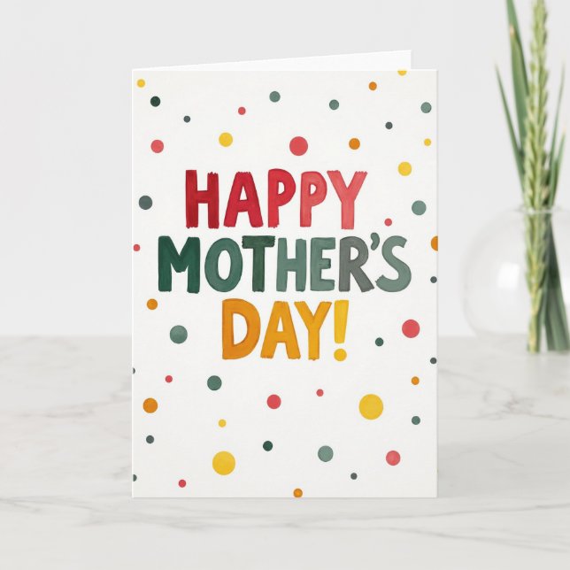 Painted Mothers Day Message Card (Front)