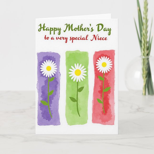 Painted Mothers Day Niece Card (Front)