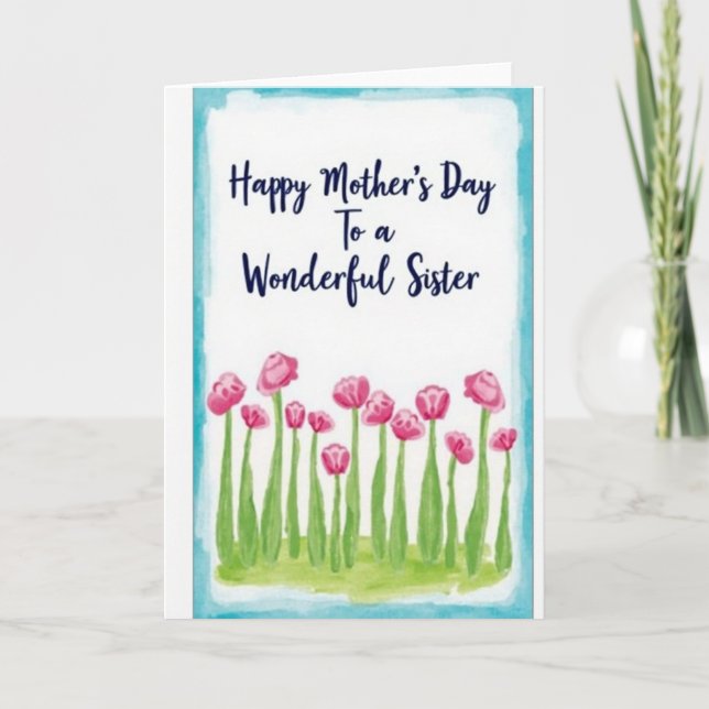 Painted Mothers Day Sister Card (Front)