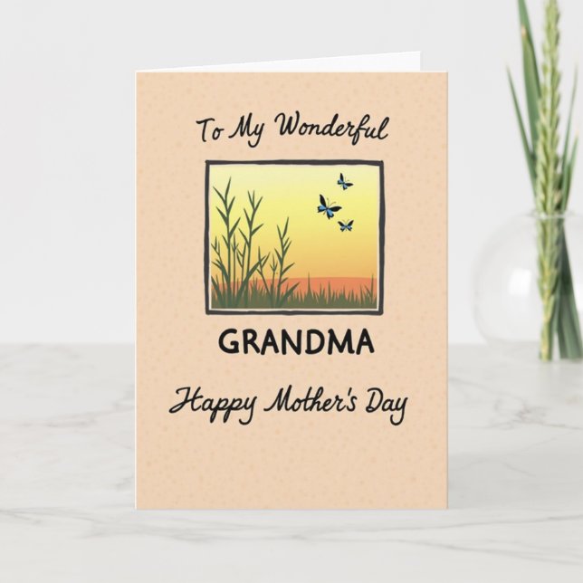 Painted Mothers Day Sky Card (Front)