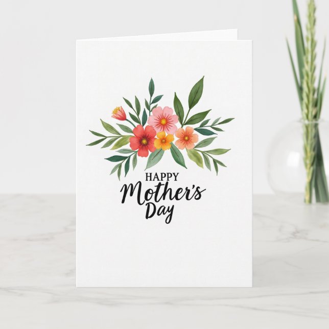 Painted Mothers Day Wish Card (Front)