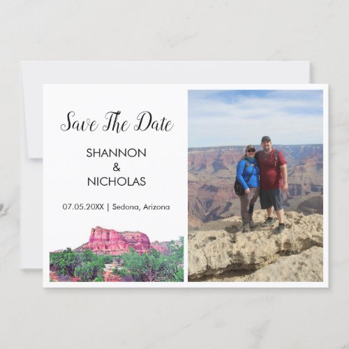 Painted Mountain Engagement Photo Save The Date