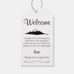 Painted Mountain Wedding Welcome Bag Gift Tags