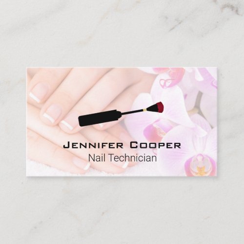 Painted Nails  Manicure  Nail Brush Business Card