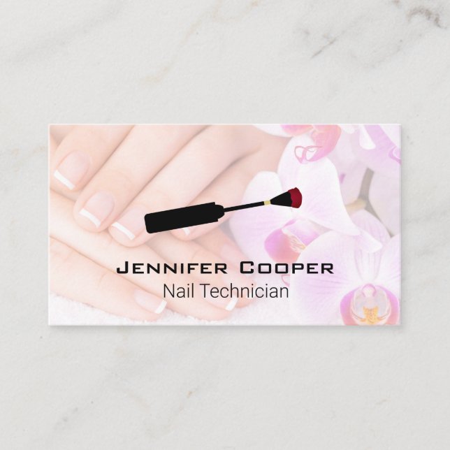 Painted Nails | Manicure | Nail Brush Business Card (Front)