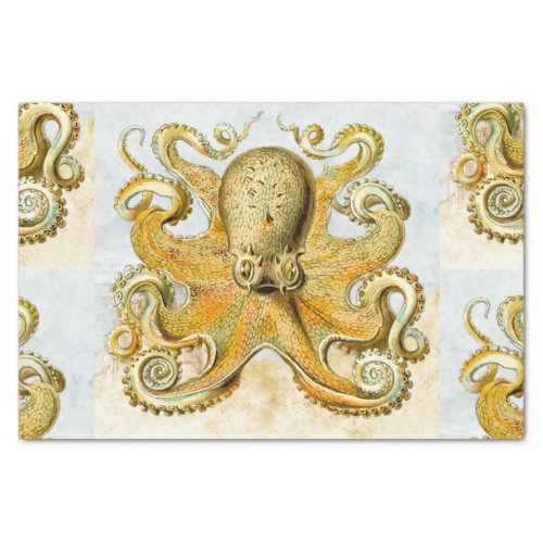 Painted Nautical Octopus Kraken Squid Fathers Day Tissue Paper