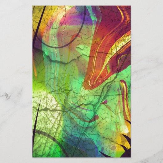 Painted Nebula -Fire Opal Abstract (Front)