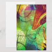 Painted Nebula -Fire Opal Abstract (Front/Back)