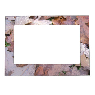 Painted Oak Leaves Magnetic Frame
