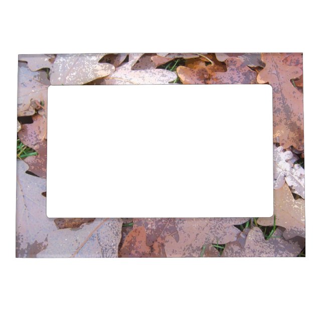 Painted Oak Leaves Magnetic Frame (Front)