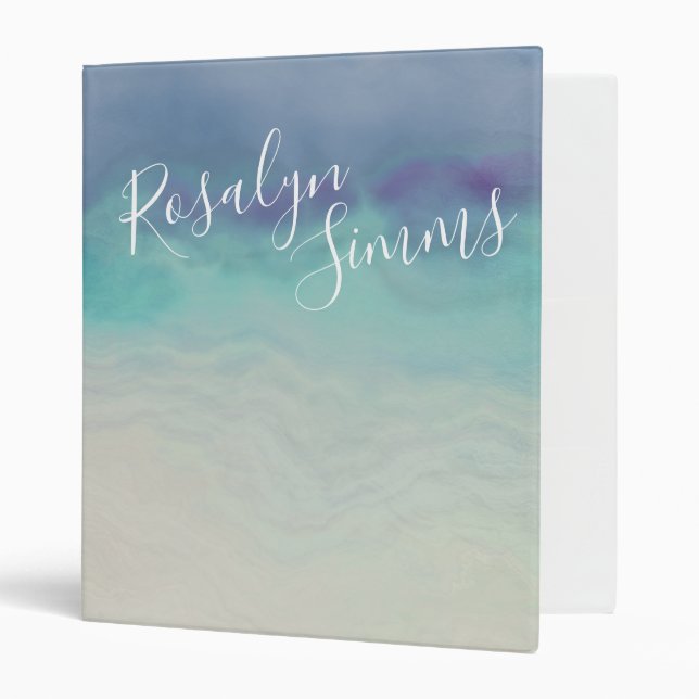 Painted Ocean 3 Ring Binder (Front/Inside)