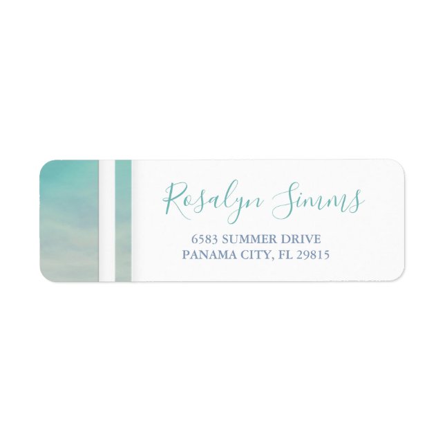 Painted Ocean Border Label (Front)