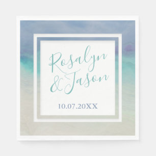 Painted Ocean Border Napkins