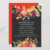 Fashion Show Event Abstract Shapes Model Flowers Invitation, Zazzle