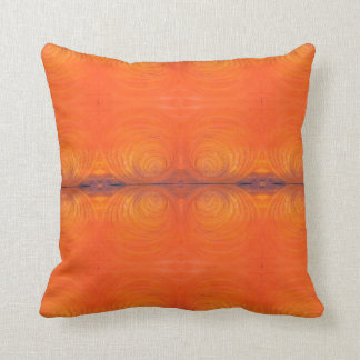 Painted Orange Swirl Pillow