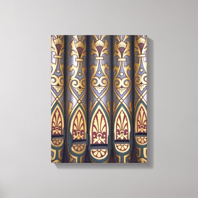 Painted organ pipes canvas print (Front)