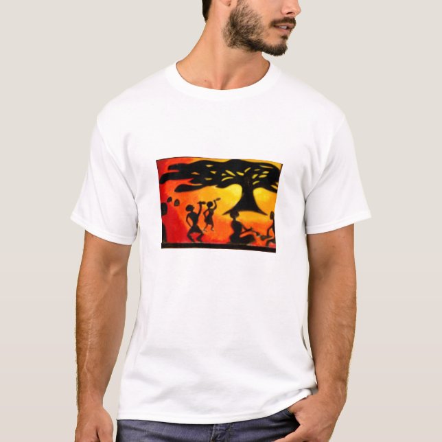 Painted organic africa sunset T T-Shirt (Front)