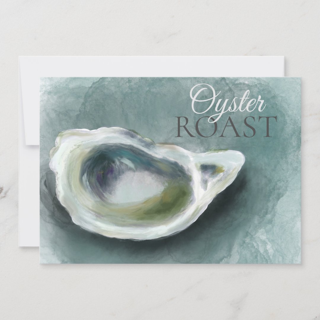 Painted Oyster Roast Invitation | Zazzle