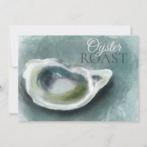 Painted Oyster Roast Invitation