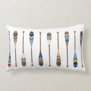 Painted Paddle Throw Pillow