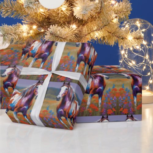 Painted Paint Horse Wrapping Paper 