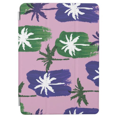 Painted Palm Navy Blue Green iPad Air Cover