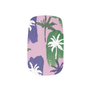Painted Palm, Navy Blue Green. Minx Nail Art