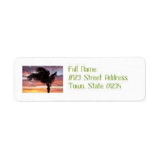 Painted Palm Sunset Label
