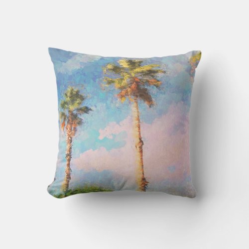 Painted Palms Outdoor Pillow