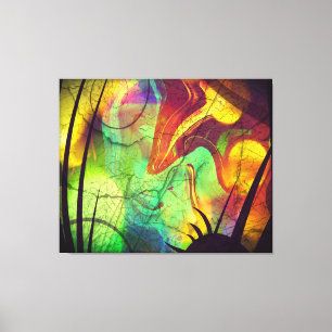 Painted Panes Abstract II Wrapped Canvas Print