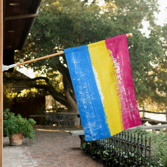 Painted Pansexual Pride Flag (In SItu)
