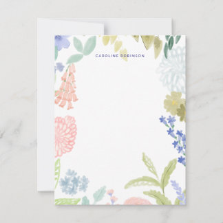 Painted Pastel Spring Garden Note Cards