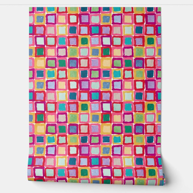 Painted Patches Wallpaper (Unrolling)