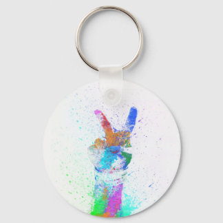 Painted Peace Key Chain