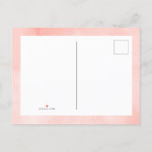 Painted Peach Roses | Modern Elegant Bridal Shower Invitation Postcard (Back)