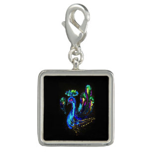 Painted Peacock Charm