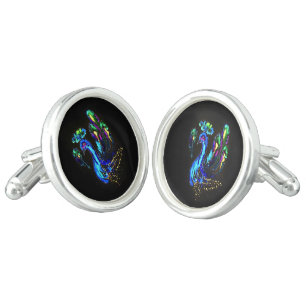 Painted Peacock Cufflinks