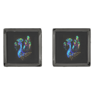 Painted Peacock Cufflinks
