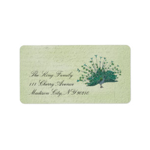 Painted Peacock Vintage  Label