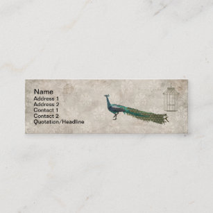White Peacock Business Cards Business Card Printing Zazzle