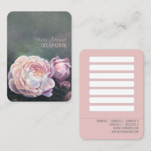 Painted Peonies - Business Card