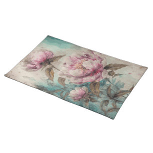 Painted Peonies - Cloth Table Placemat