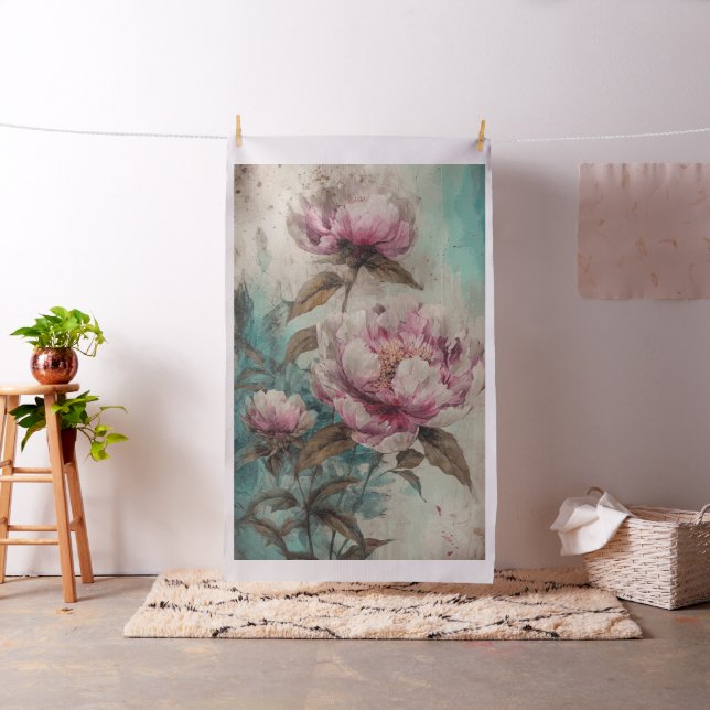 Painted Peonies - Fabric (In Situ)