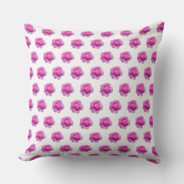 Painted Peony Outdoor Pillow (Front)