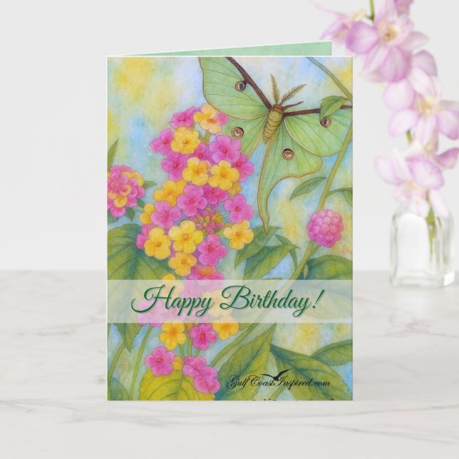 Painted Petals - Lantana Card (Orchid)